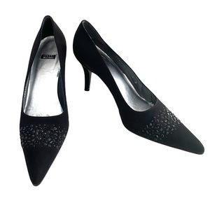 Stuart Weitzman shoes fabric and rhinestones 9US